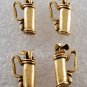 Vintage Lot of 4 Brass Metal Golf Bag Charms Jewelry Making Pendants