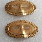 Vintage Masquerade Mask Raw Brass Stamping Pair No Holes 46x30mm