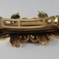 Vintage Hair Barrette Gold Plated Leaf and Berry Rhinestone Hair Accessorie