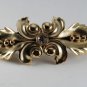 Vintage Hair Barrette Gold Plated Leaf and Berry Rhinestone Hair Accessorie