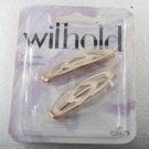 Wilhold 2 Hair Barrettes 03975 Gold Metal A Newell Company Accessories Pair