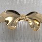 Vintage Clear Plastic Hair Comb Gold Metal Bow Topper Hair Accessorie