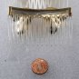 Vintage Clear Plastic Hair Comb Gold Metal Bow Topper Hair Accessorie