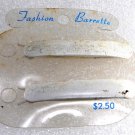 Vintage Pair White Hair Barrette Fashion Barrette NOC
