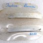 Vintage Pair White Hair Barrette Fashion Barrette NOC