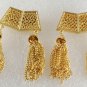 Vintage Gold Plated with Gold Tassels Shoe Clips SHoe Accessories