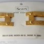 Vintage Sears Gold Metal Shoe Clips NOC Shoe Accents Accessories