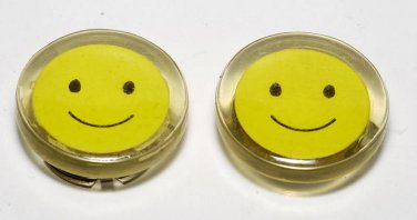 Vintage Nony New York Acrylic Smiley Face Button Covers