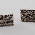 VTG Silver Metal Small Hair Barrette Accessorie Pair 2