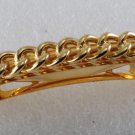 Vintage Hair Barrette Gold Tone Metal Chain Link  Hair Accessorie