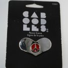 Caboodles 1996 Goody Hair Barrette Peace Scene Silver Metal NOC