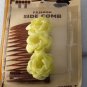 Vintage Tip Top Fashion Side Comb Hair Comb Yellow Flower MAde in USA NOC