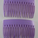 Vintage Purple France Hair Comb Pair Accessories