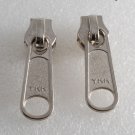 Pair of Large YKK SIlver Metal Zipper Slider 9C Luggage Sports Equipment Large