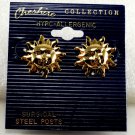 Cheshire Collection Gold Plated Sun Earring Jewelry