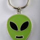 Vintage Enamel Alien Green Alien Keychain Silver Extraterrestrial Accessory