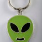 Vintage Enamel Alien Green Alien Keychain Silver Extraterrestrial Accessory