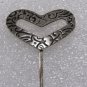 Xhilaration Heart Hair Stick Hair Barrette Pair Set Silver Tone Metal NOC