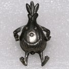 Vintage Silver Pewter Onion Happy Face Pin Jewelry