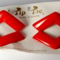 Vintage Red Tip Toe SHoe Clips Art Deco Style Plastic Shoe Accessories
