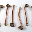 Vintage Copper Brass Chain Guard Extender Safety Clasp Catch Jewelry Making  6