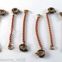 Vintage Copper Brass Chain Guard Extender Safety Clasp Catch Jewelry Making  6