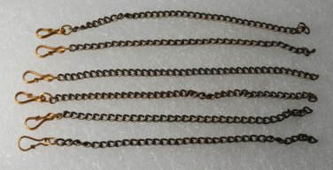 VTG Brass Silver Metal Chain Guard Extender Safety Clasp Catch Jewelry Making 6