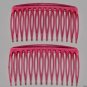 Vintage Pink Plastic Hair Comb Hair Clip Pair Accessory
