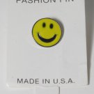 Vintage Yellow Smiley Face Pin Made USA Jewelry