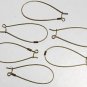 Vintage Brass Metal Oval Loop Ear Wire Jewelry Making 6