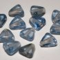 Vintage Light Blue Triangle Drilled Glass Bead Finding
