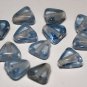 Vintage Light Blue Triangle Drilled Glass Bead Finding