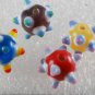 Vintage Lampwork Glass Beads Set of 4 Assorted Colors Beading Finding