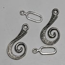 Vintage Silver Metal Jewelry Clasp Findings Pair