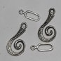 Vintage Silver Metal Jewelry Clasp Findings Pair