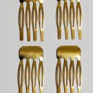 Vintage Combs Set of 4 Gold Toine Metal Mini Hair Accessorie
