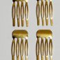 Vintage Combs Set of 4 Gold Toine Metal Mini Hair Accessorie