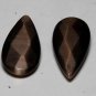 VTG Brown Glass Synthetic Cat Eye Faceted Bead Finding