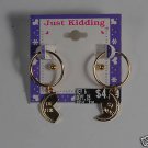 JUST KIDDING BEST FRIENDS HOOP EARRING JEWELRY NEW ON C