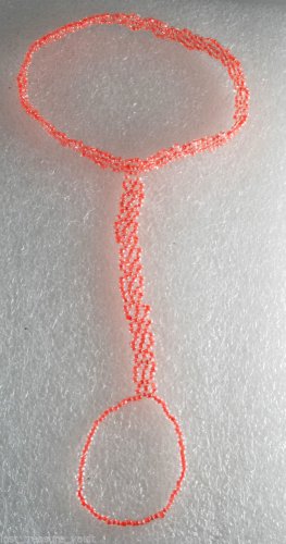 Vintage Barefoot Peach Beaded Footless Sandal Pair  Beach Party Wear