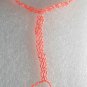 Vintage Barefoot Peach Beaded Footless Sandal Pair  Beach Party Wear