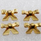 Vintage Bow Ribbon Findings Brass Metal Lot of 8 Jewelry Making Glueing