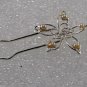 Small Silver Metal Faux Pearl Small Hair Fork Pin New