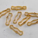 Vintage Set of 8 Tiny Gold Plated Metal Hook Clasp