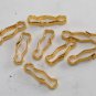 Vintage Set of 8 Tiny Gold Plated Metal Hook Clasp