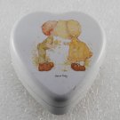 VTG Heart Shaped Tin Boy Flowers Sarah Kay Valentine Australia Made Switzerland