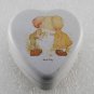 VTG Heart Shaped Tin Boy Flowers Sarah Kay Valentine Australia Made Switzerland