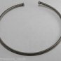 Vintage Silver Plated Rope Stiff Metal Choker Necklace
