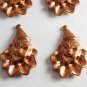 Vintage Raw Brass Metal Circus Clown Stamping Set of 4 Scrap Book Jewelry Making
