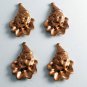Vintage Raw Brass Metal Circus Clown Stamping Set of 4 Scrap Book Jewelry Making
